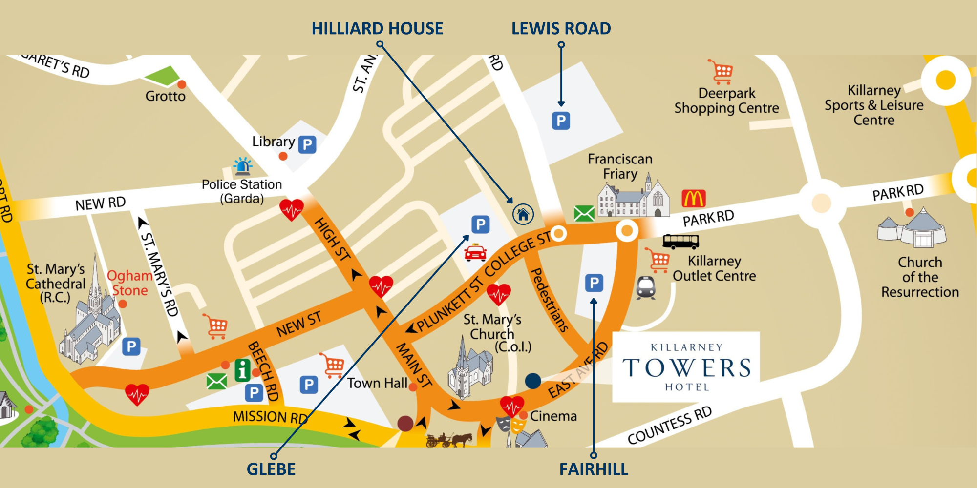 Towers Parking Map